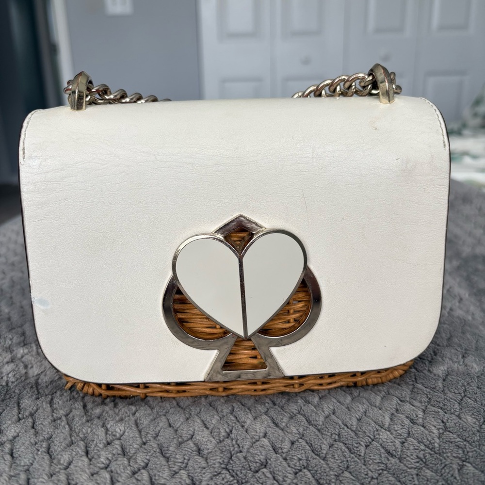 Kate Spade Wicker Nicola Twistlock Crossbody Bag